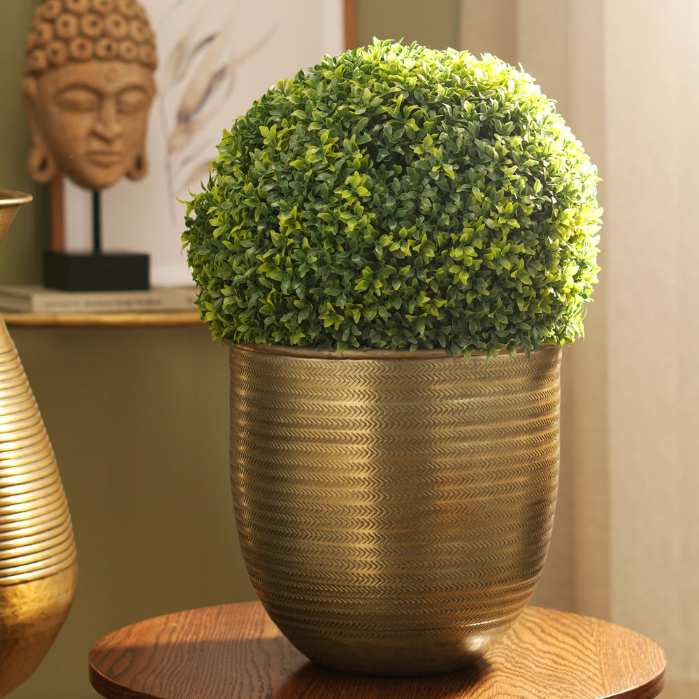 Brown Antique Finish Aluminium Planter - Large