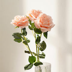Light Pink Artificial Rose Flower Stem - Single