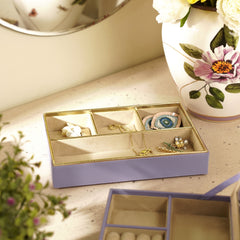 Purple 4 Compartment Faux Leather Organiser