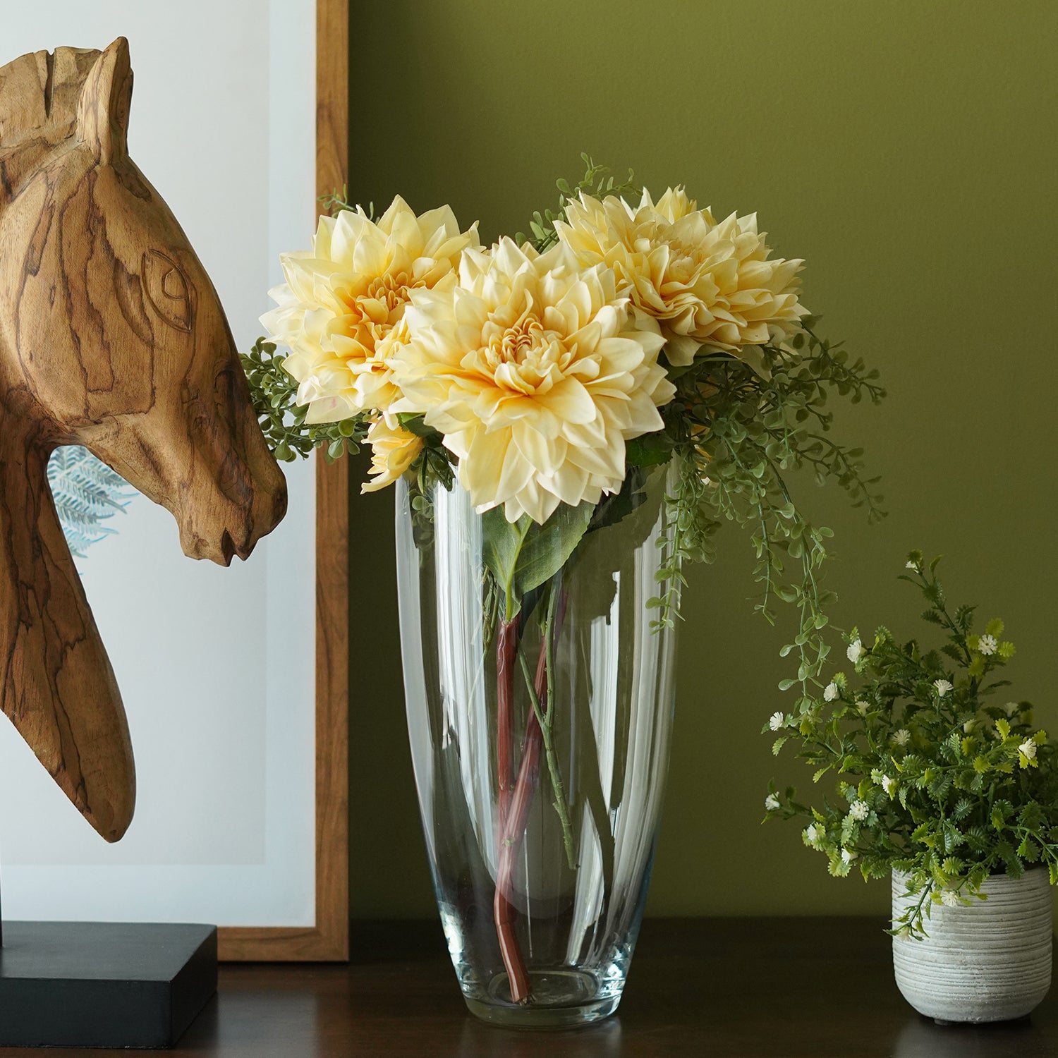 Shop Clear Glass Vase Large at Best Price Online in India - Main Image