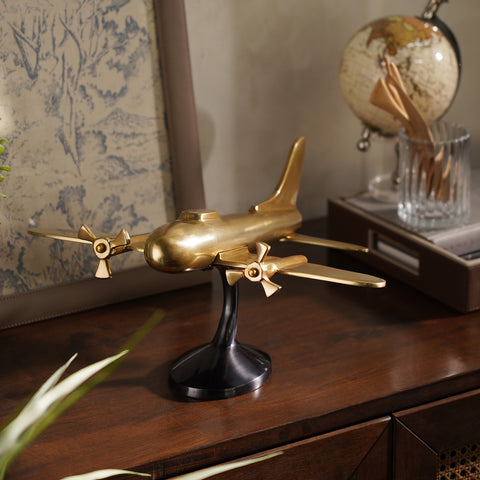 Gold and Black Decorative Aeroplane