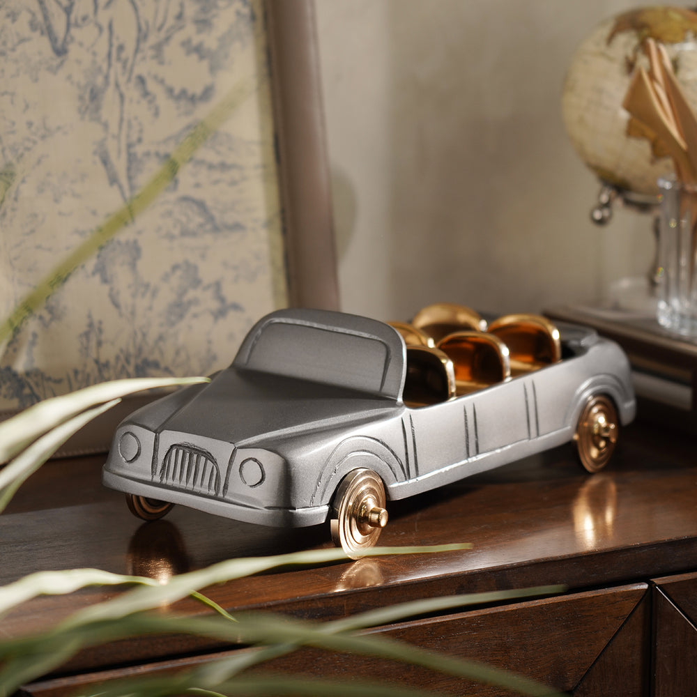 Grey and Gold Decorative Car