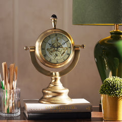 Gold Table Clock with Base
