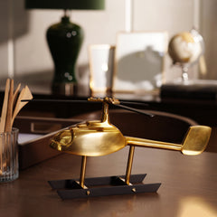 Gold and Black Decorative Helicopter