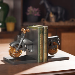 Grey and Gold Decorative Bike Bookend