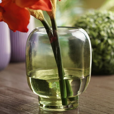 Blue and Green Ombre Glass Vase - Medium