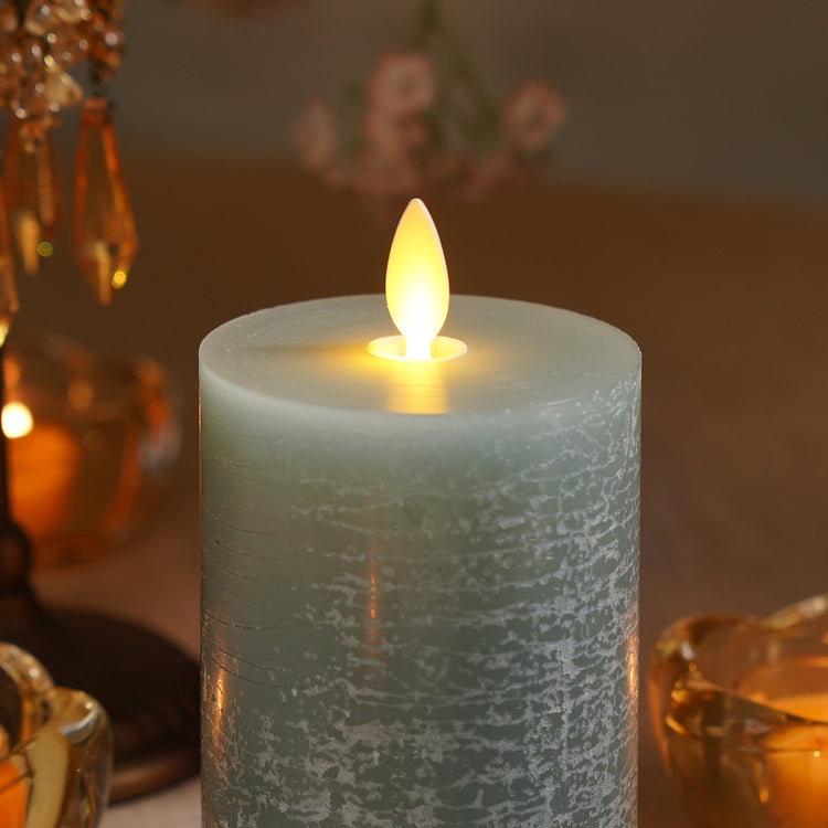 Shop Blue LED Flickering Flame Wax Candle Large at Best Price