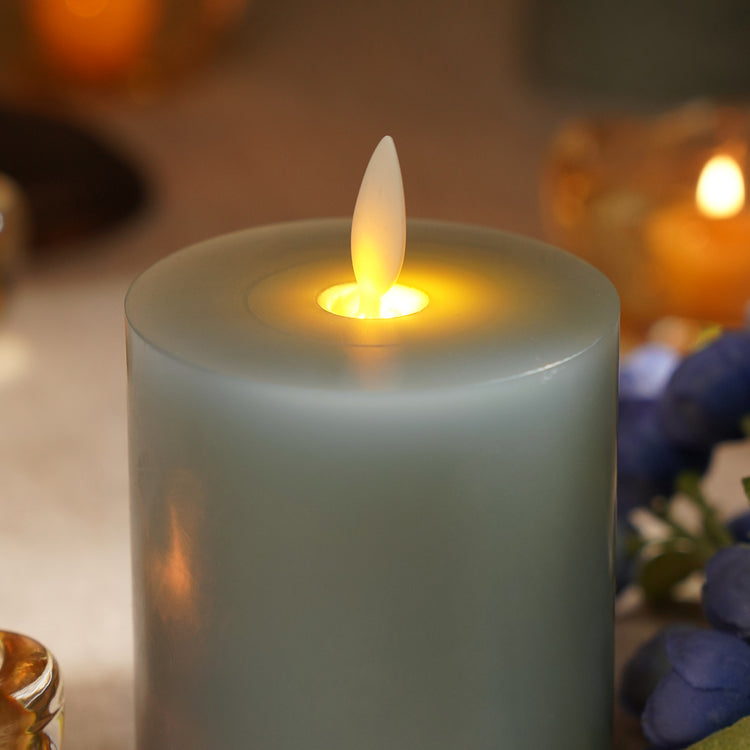 Shop Blue LED Flickering Flame Wax Candle Small at Best Price