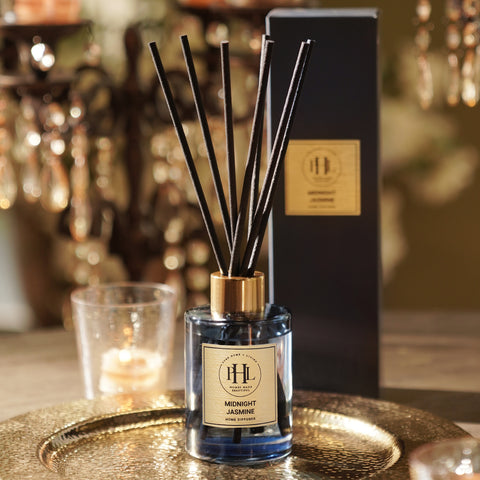 Midnight Jasmine Scented Glass Diffuser - Blue