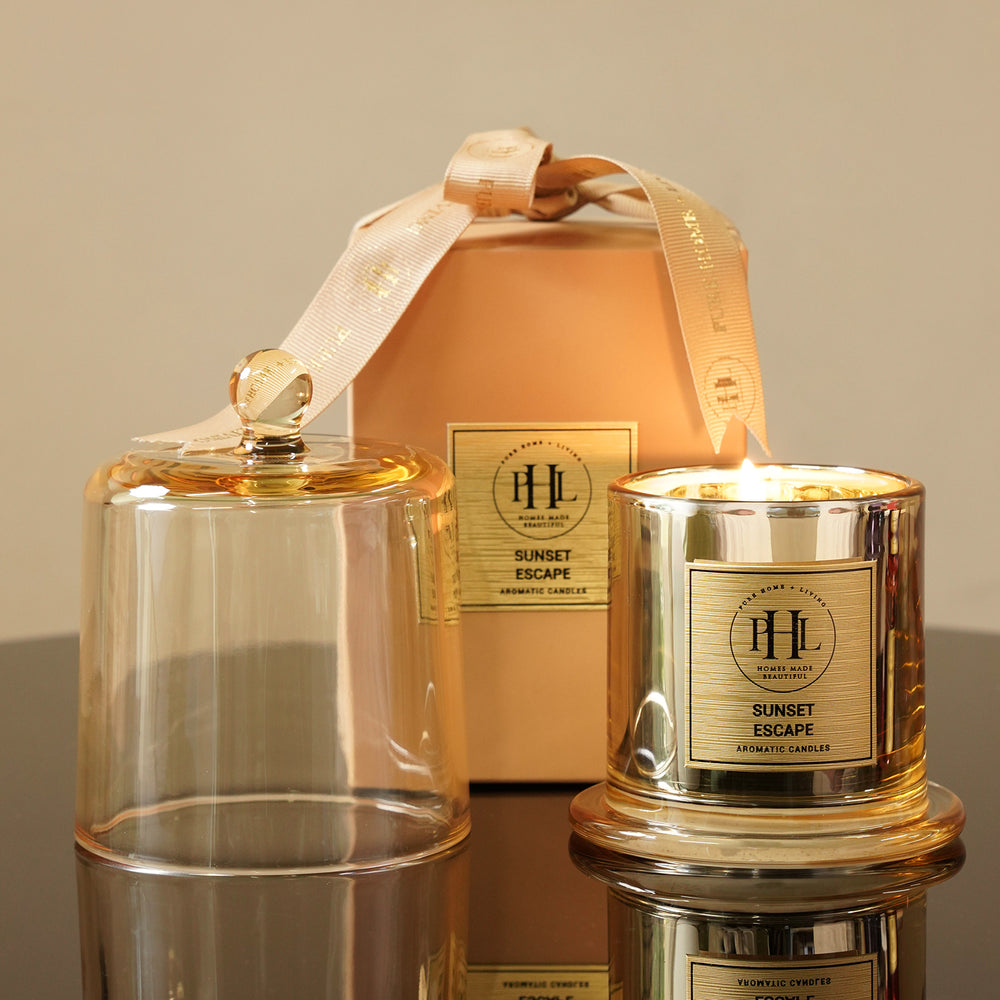 Summer Escape Bell Jar Candle - Gold