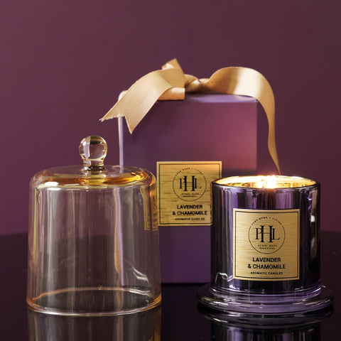 Lavender & Chamomile Bell Jar Candle - Purple