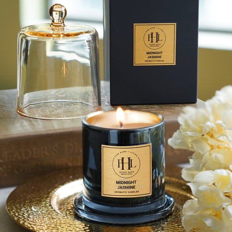 Midnight Jasmine Bell Jar Candle - Blue