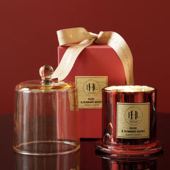Rose & Summer Berry Bell Jar Candle - Red