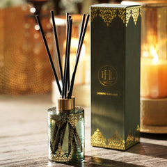 Jasmine Garland Printed Glass Diffuser - Green