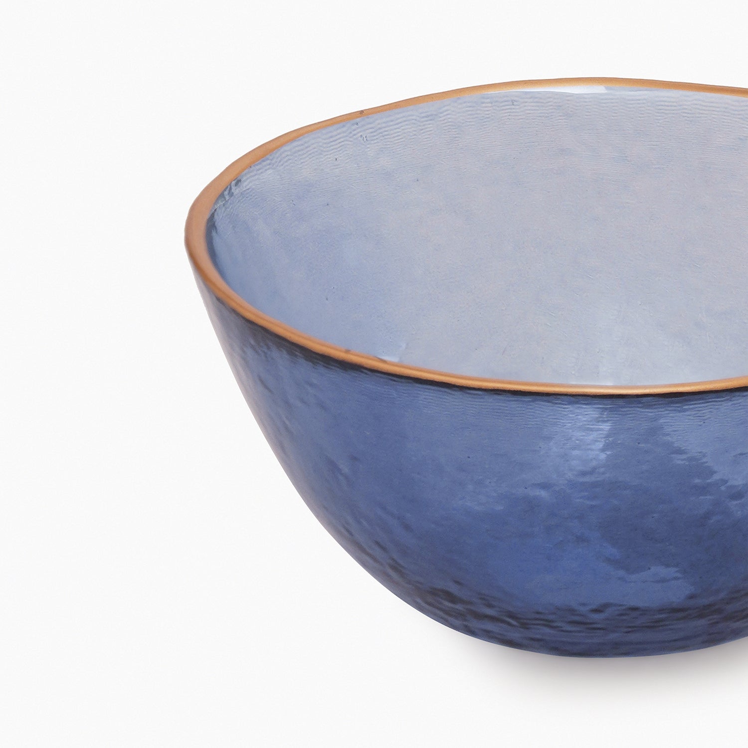 Shop Set of 2 Blue Textured Rim Detail Side Bowls - at Best
