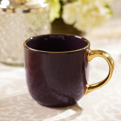 Set of 2 Dark Purple Senorita Coffee Mugs