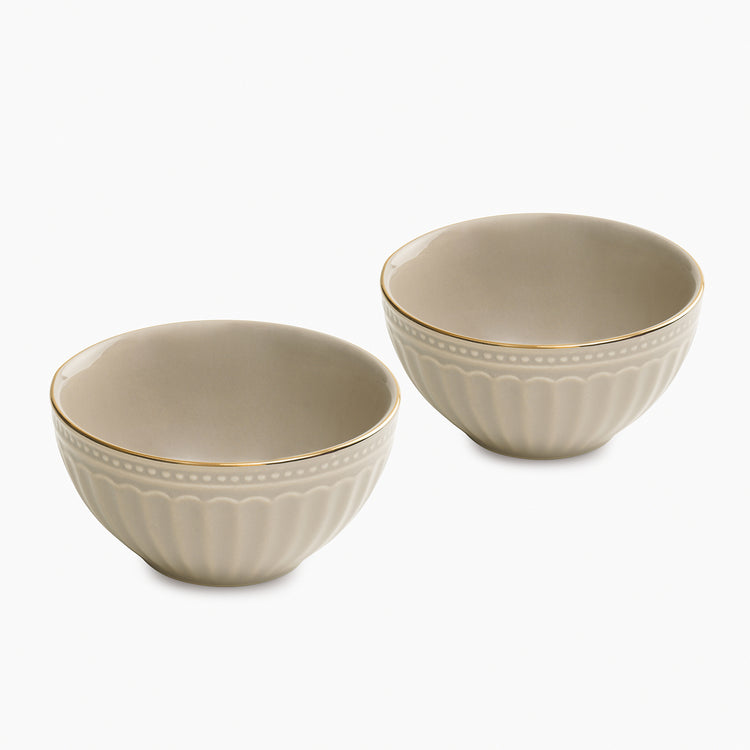 Shop Set of 2 Light Grey Ceramic Side Bowls - at Best Price Online in India