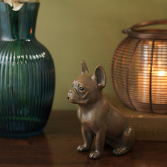 Brown Polyresin Sitting Dog