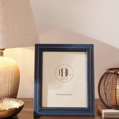Blue & Teal Dual Tone Faux Leather Photo Frame - Large