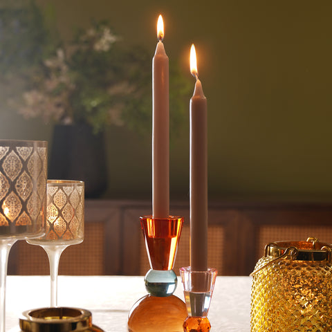 Set of 2 Grey Lavender & Chamomile Tapered Candles