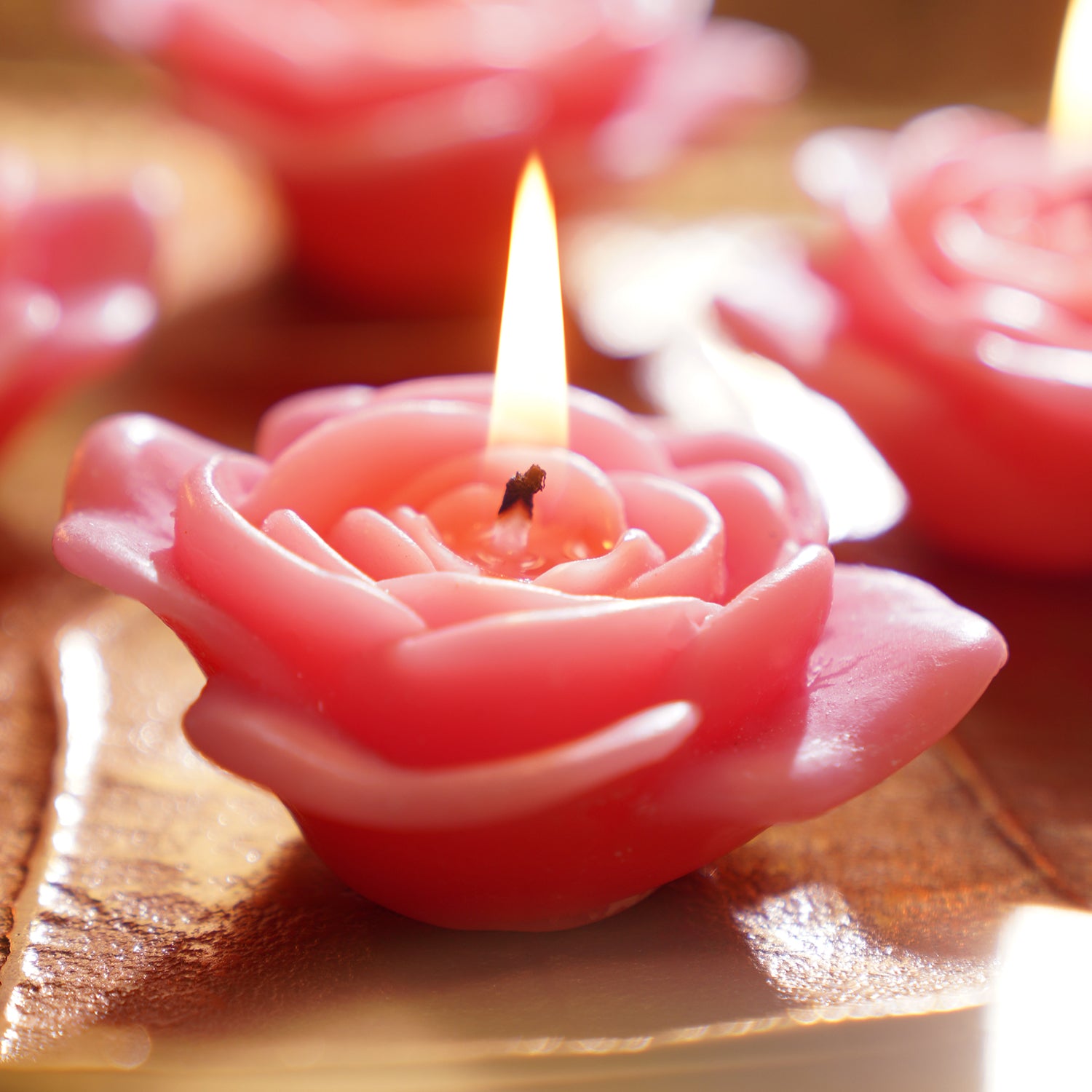 Shop Set of 4 Pink Flower Shaped Candles - at Best Price Online in