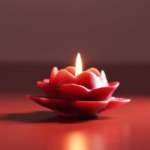 Red Flower Shaped Candle