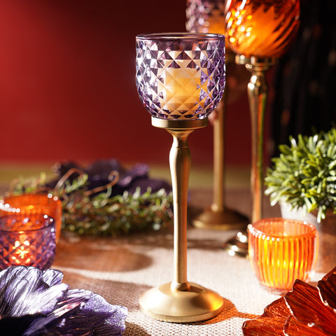 Purple Diamond Cut Hurricane - Small