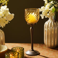 Yellow Swirl Textured Hurricane - Large