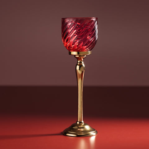 Red Swirl Textured Hurricane - Small