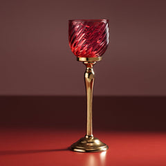 Red Swirl Textured Hurricane - Small