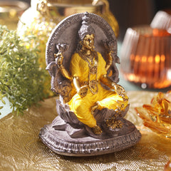 Yellow Goddess Lakshmi Idol