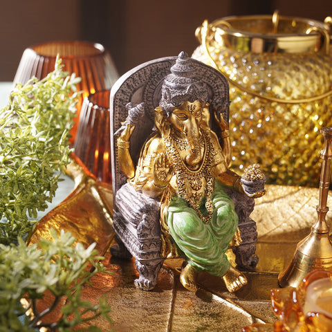 Green Ganesha Idol