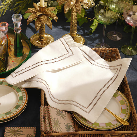 Set of 2 Grey Linen Placemats