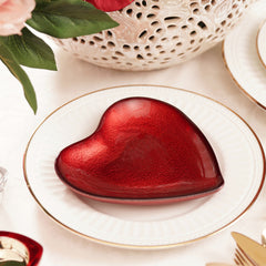 Red Textured Glass Platter - Small