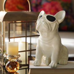 Ivory Polyresin Pug Figurine
