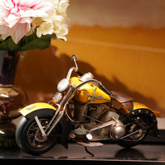 Yellow Metal Decorative Vintage Bike - Large
