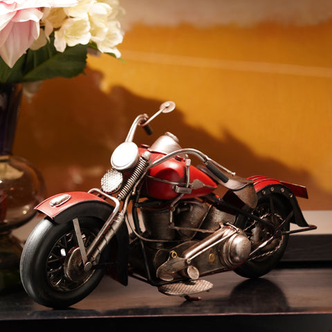 Red Metal Decorative Vintage Bike - Large