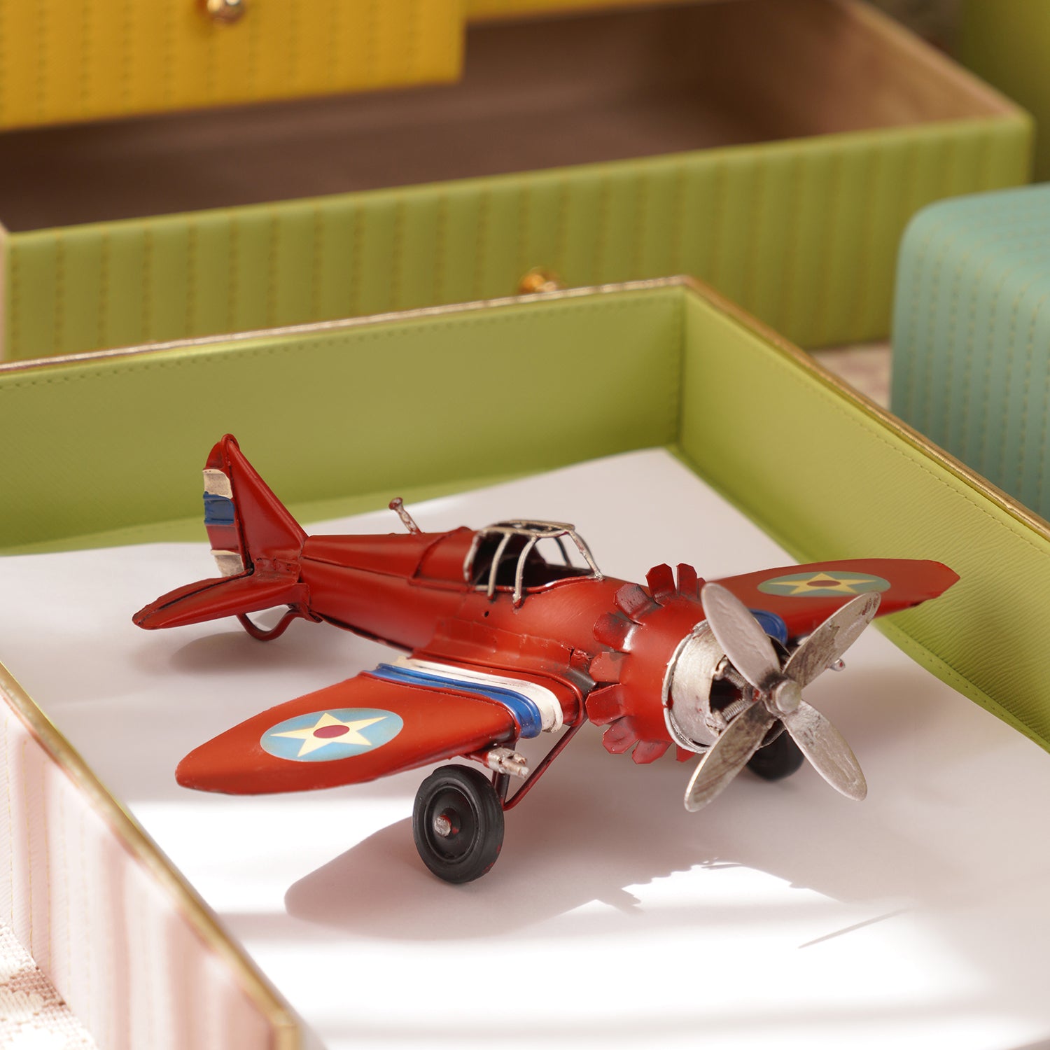 Shop Red Metal Decorative Vintage Plane - at Best Price Online in