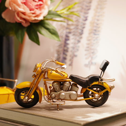 Yellow Metal Decorative Vintage Bike - Small