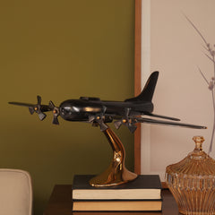 Gold and Grey Decorative Aeroplane