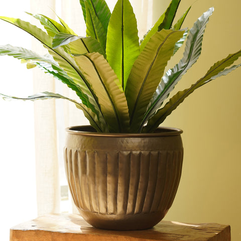 Bronze Metal Planter - Medium