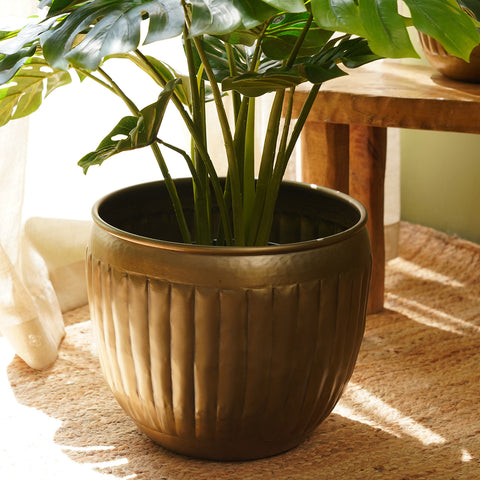 Bronze Metal Planter - Large