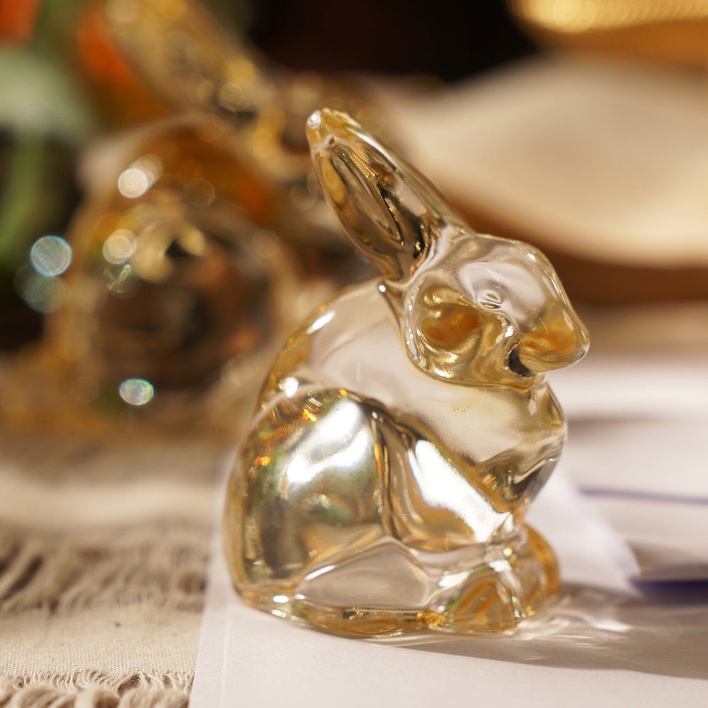 Yellow Glass Rabbit - Small