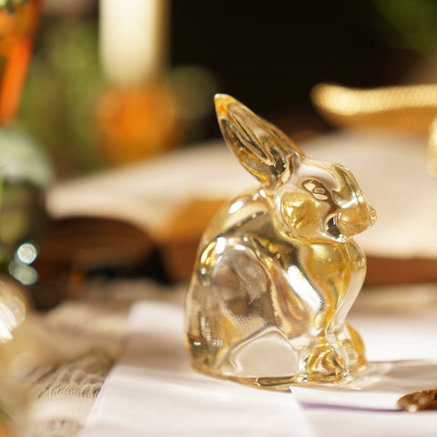 Yellow Glass Rabbit - Large