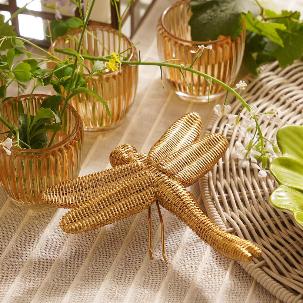 Gold Polyresin Dragonfly - Small