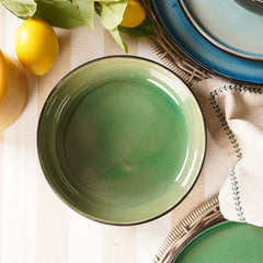 Green Crackle Glaze Serving Bowl
