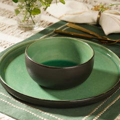 Green Crackle Glaze Serving Bowl