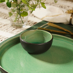 Green Crackle Glaze Side Bowl