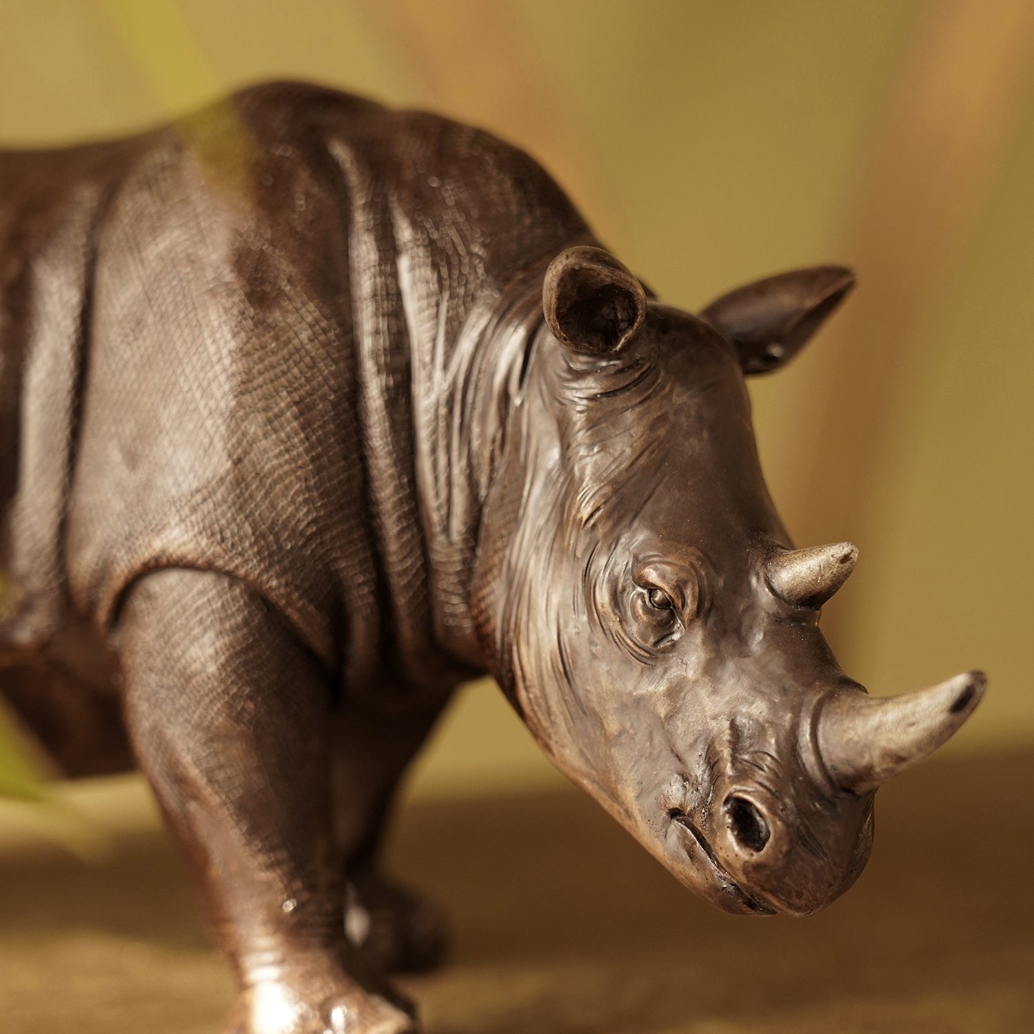 Shop Brown Polyresin Standing Rhinoceros - at Best Price Online in