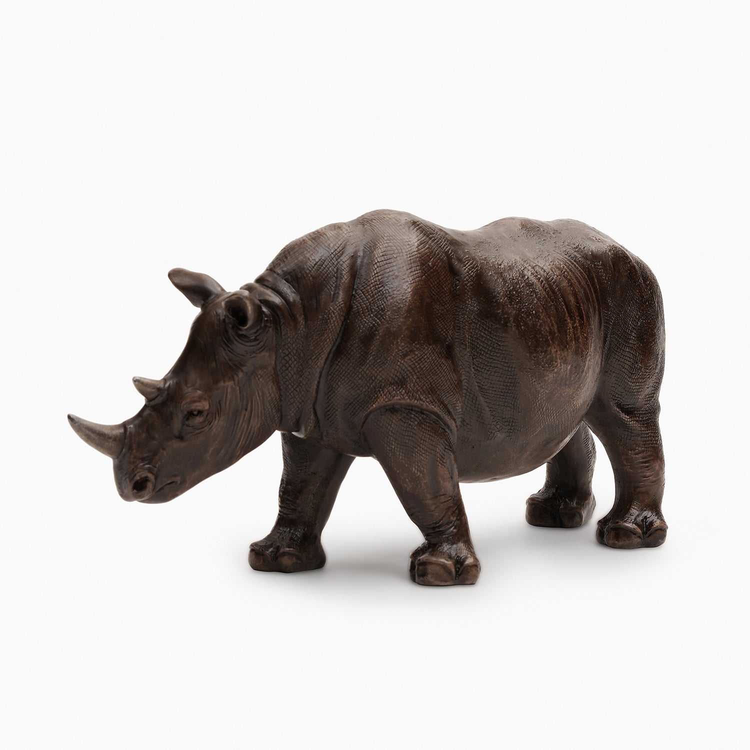 Shop Brown Polyresin Standing Rhinoceros - at Best Price Online in
